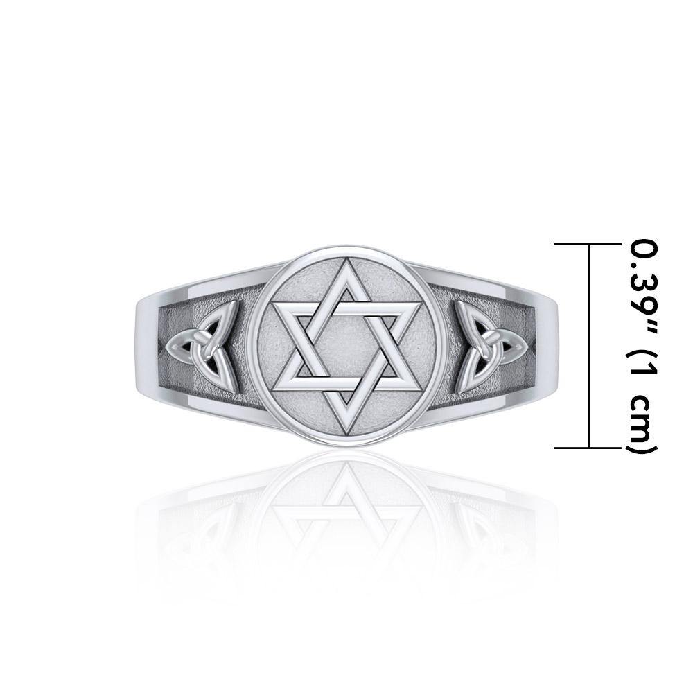 Celtic Knot with Star of David Ring TR3691