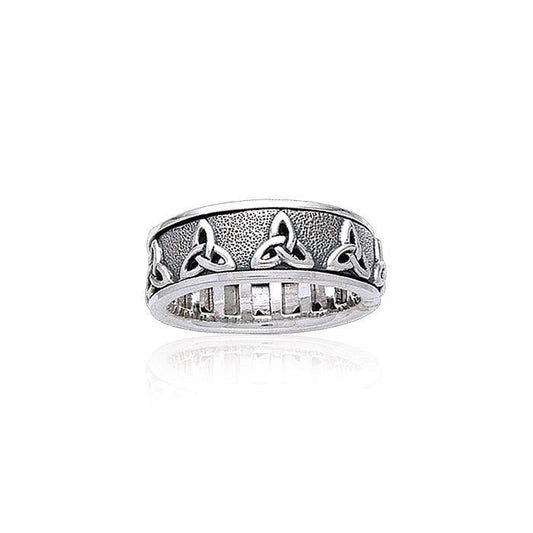 Celtic Knotwork Silver Spinner Ring TR3736