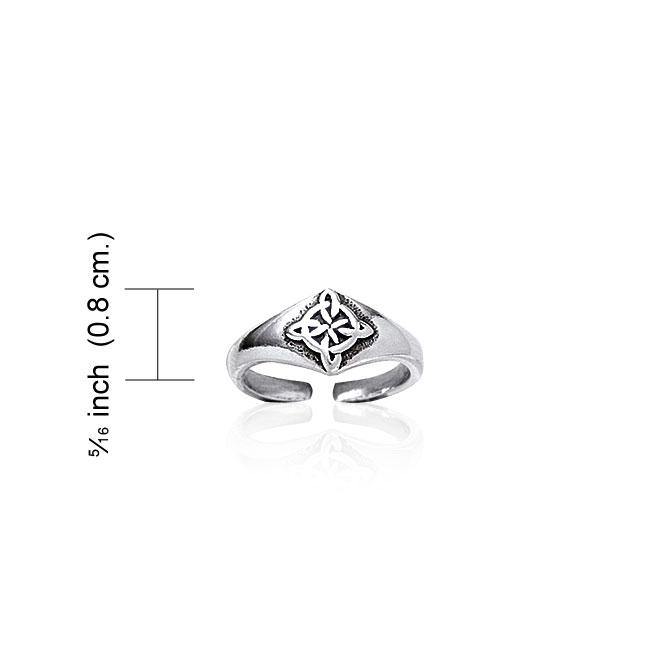 Celtic Four Point Quaternary Knot Silver Toe Ring TR3791