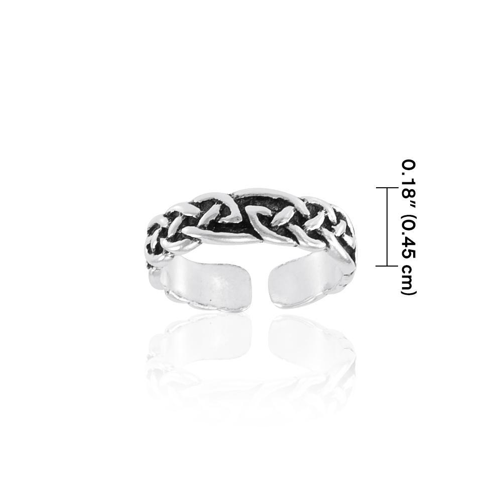 Celtic Knotwork Sterling Silver Toe Ring TR604
