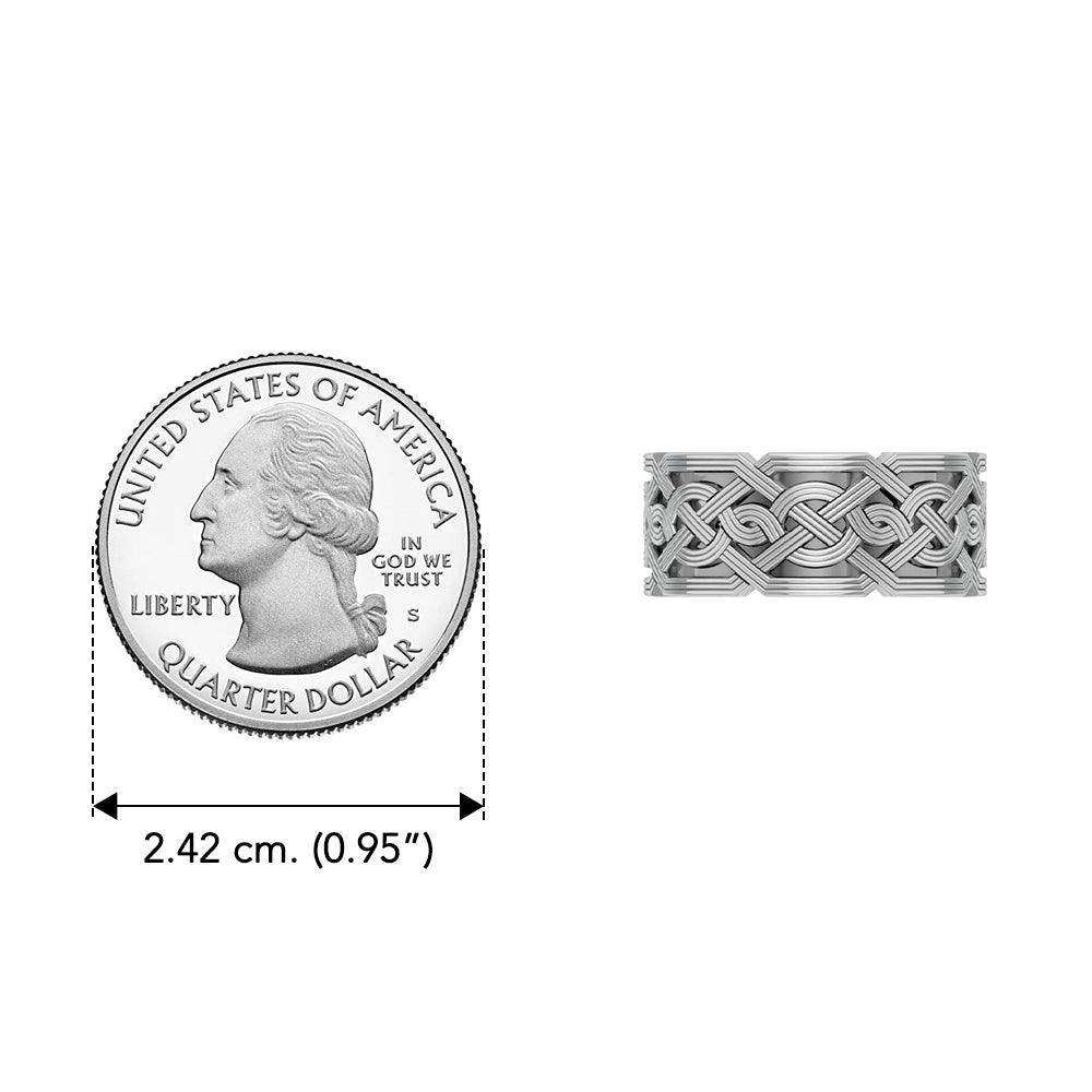 Celtic Knotwork Silver Wedding Ring TR684