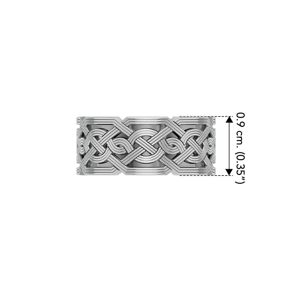 Celtic Knotwork Silver Wedding Ring TR684