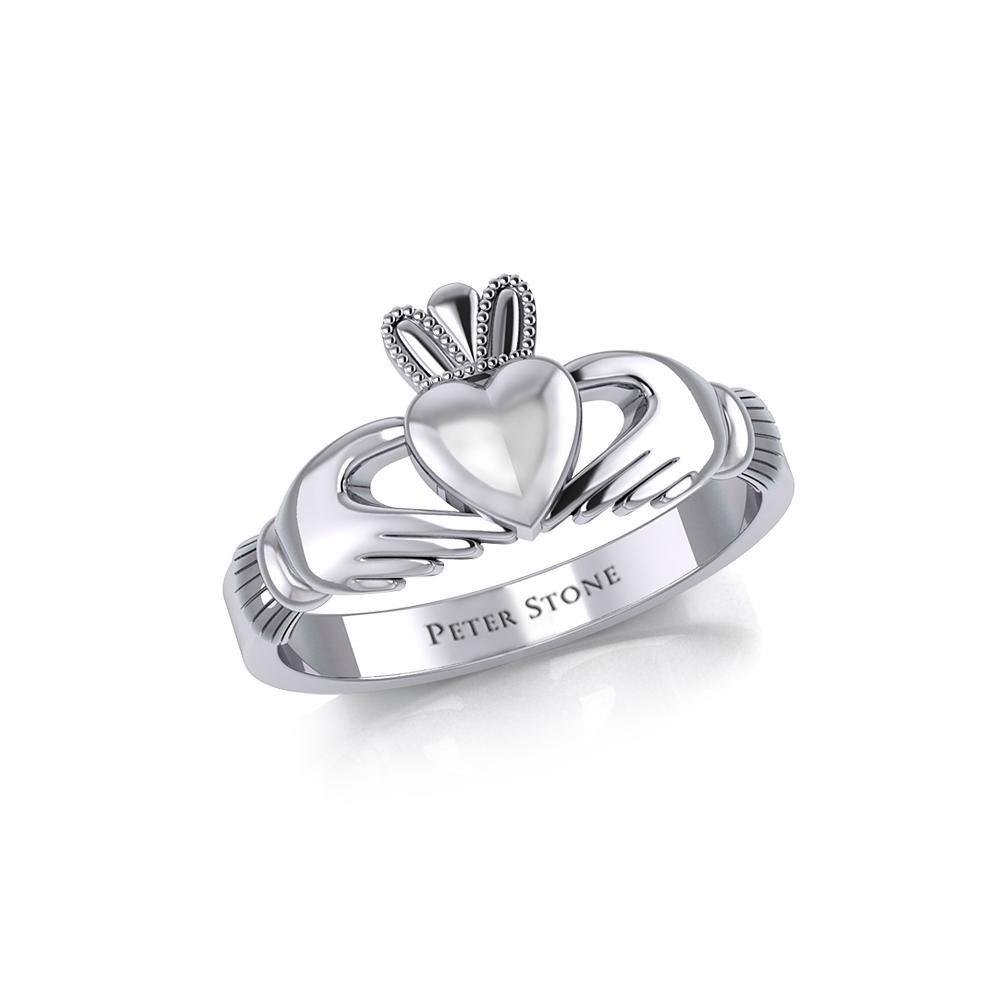 Celtic Claddagh Silver Ring TRI1207