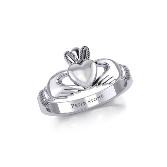 Celtic Claddagh Silver Ring TRI1207