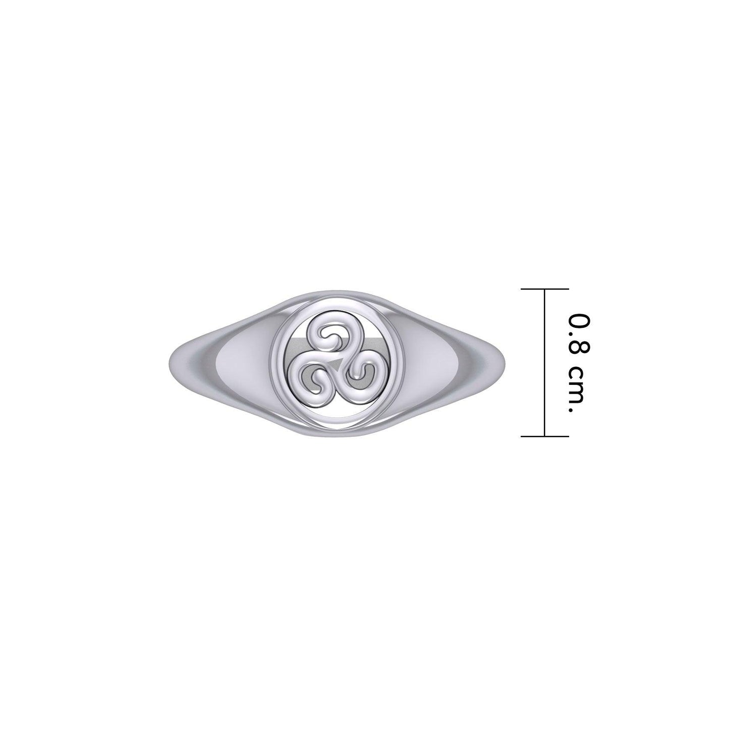 Celtic Triskele Sterling Silver Ring TRI1314