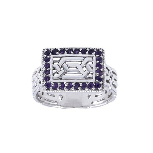 Elegant Gemstone Celtic Knotwork TRI1434