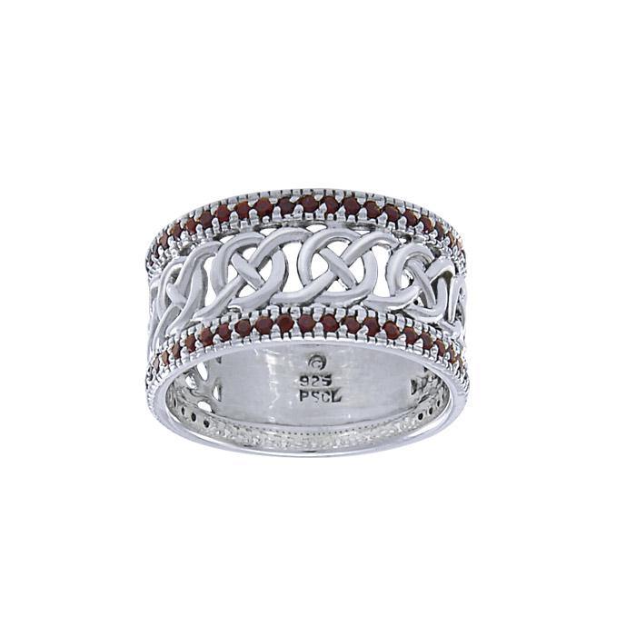 Celtic Knot Gemstone Ring TRI1435