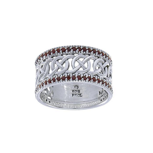 Celtic Knot Gemstone Ring TRI1435
