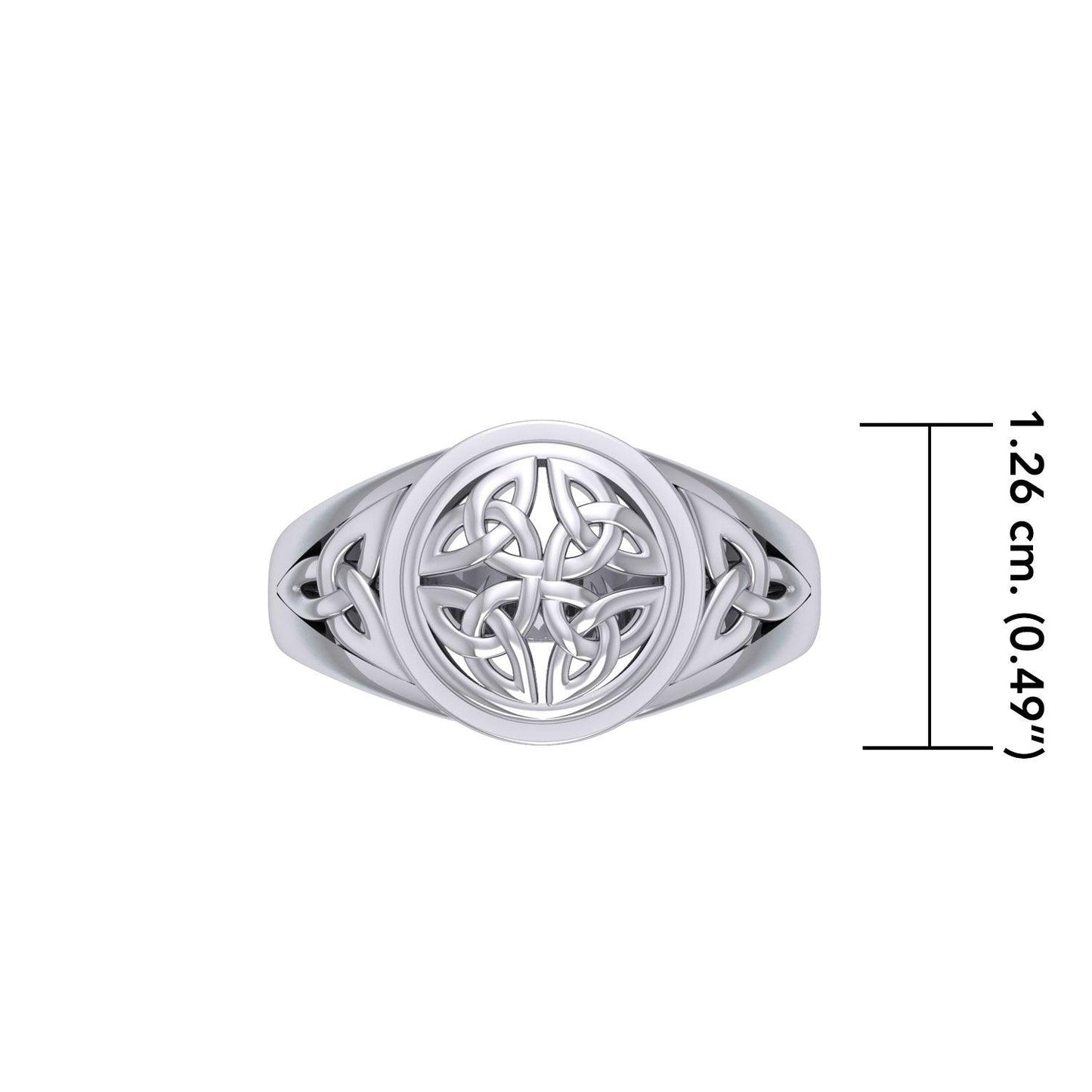 Celtic Quaternary Knot Silver Ring TRI1758