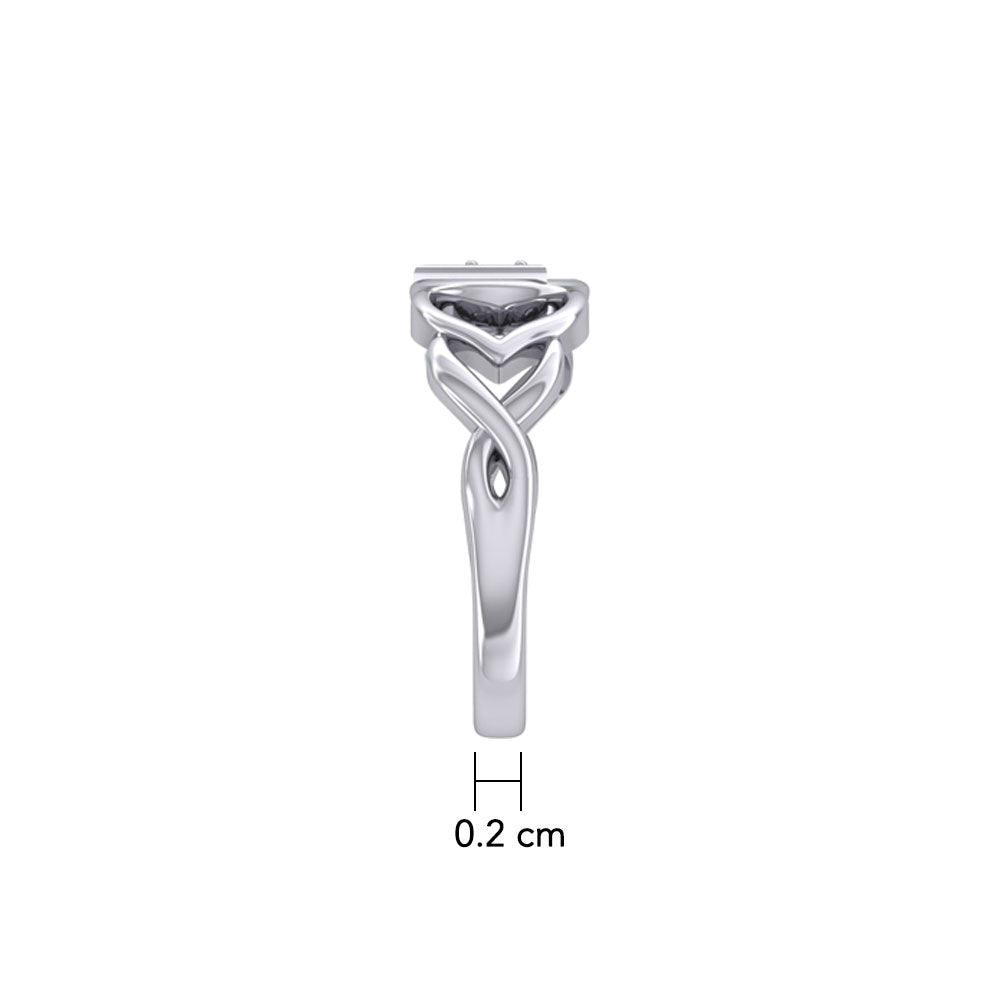 Ajna Third Eye Chakra with Celtic Designs  Sterling Silver Ring TRI2341
