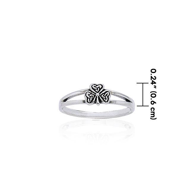 Celtic Trinity Triquetra Irish Shamrock Silver Ring TRI400