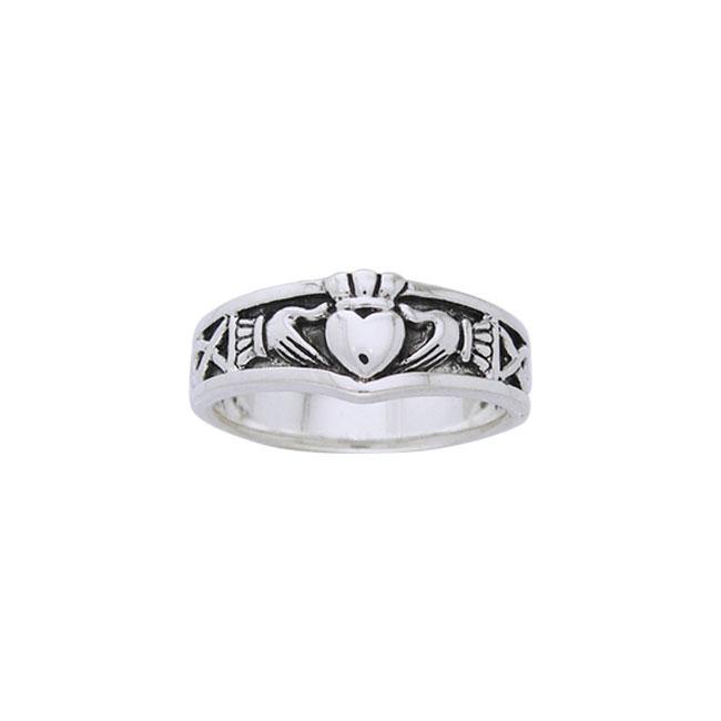 Celtic Claddagh Silver Ring TRI893