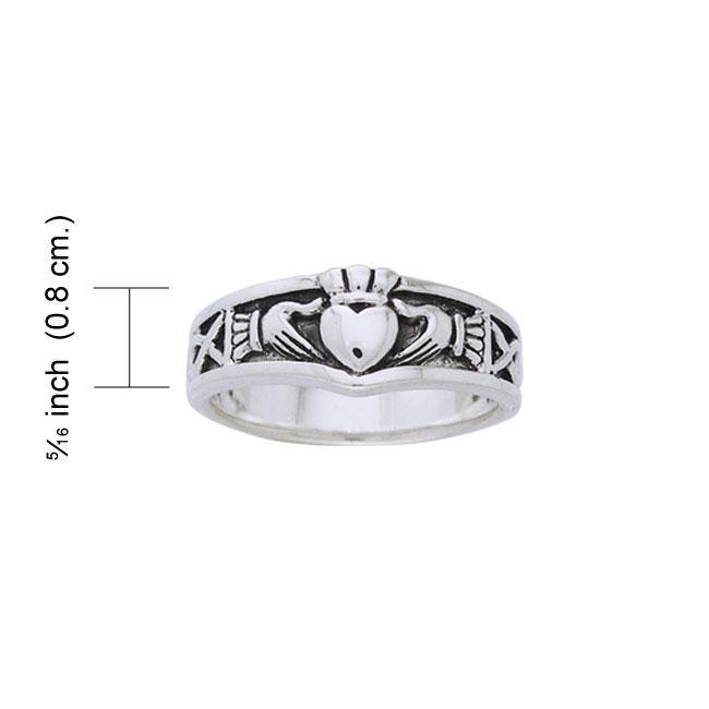 Celtic Claddagh Silver Ring TRI893