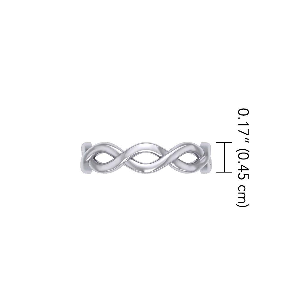 Modern Celtic Infinity Sterling Silver Ring TRI898