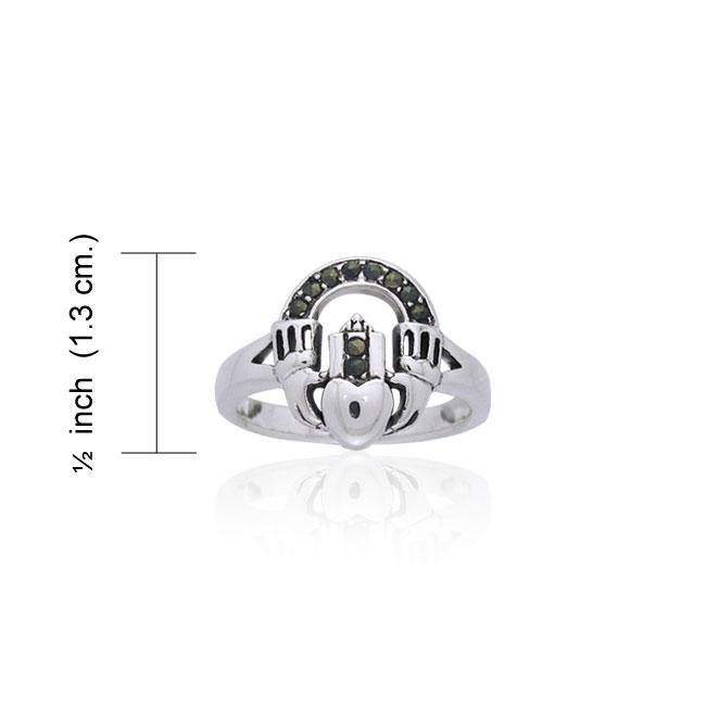 Celtic Claddagh Gemstone Ring TRI899