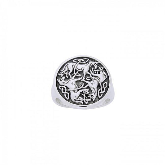 Celtic Knot Horse Ring TRI901