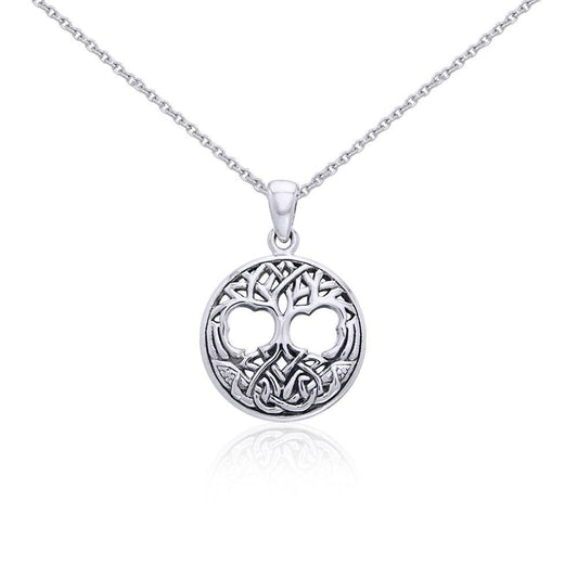 Silver Celtic Tree of Life Pendant and Chain Set TSE780