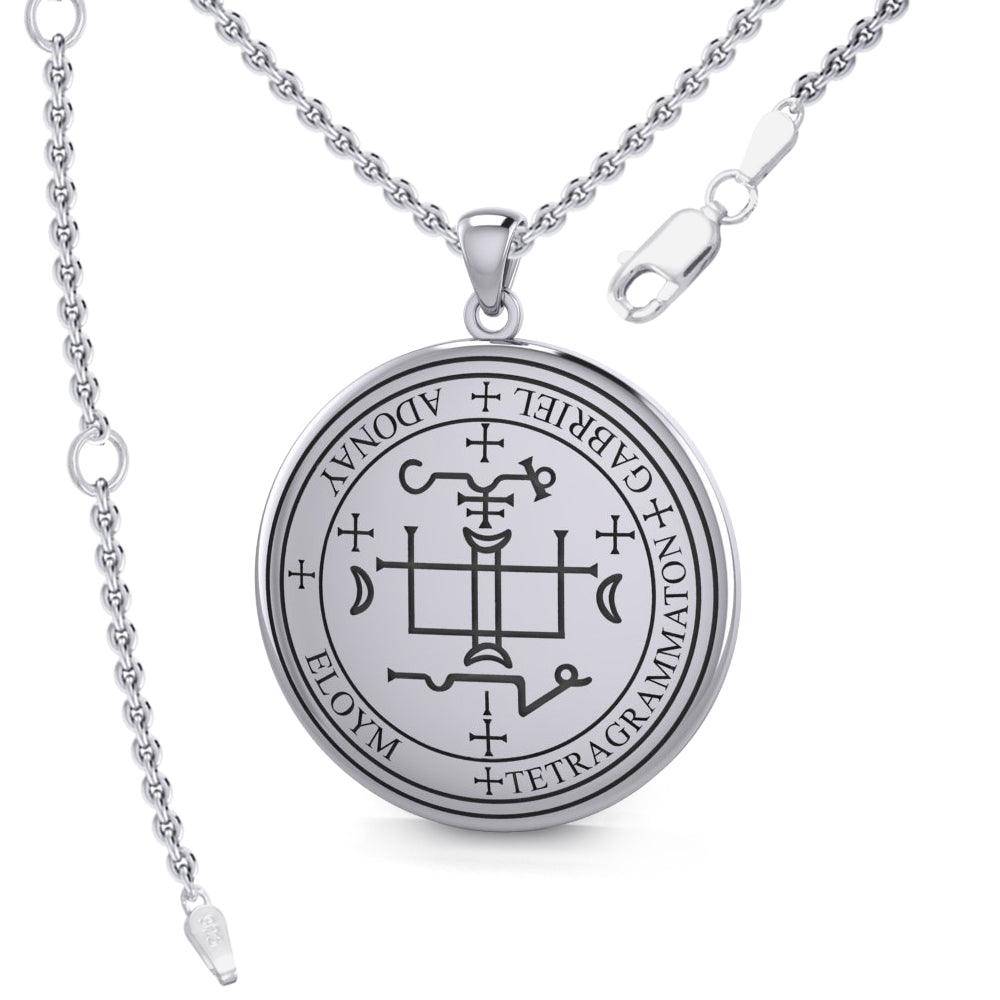 Sigil of the Archangel Gabriel Sterling Silver Pendant TPD2819