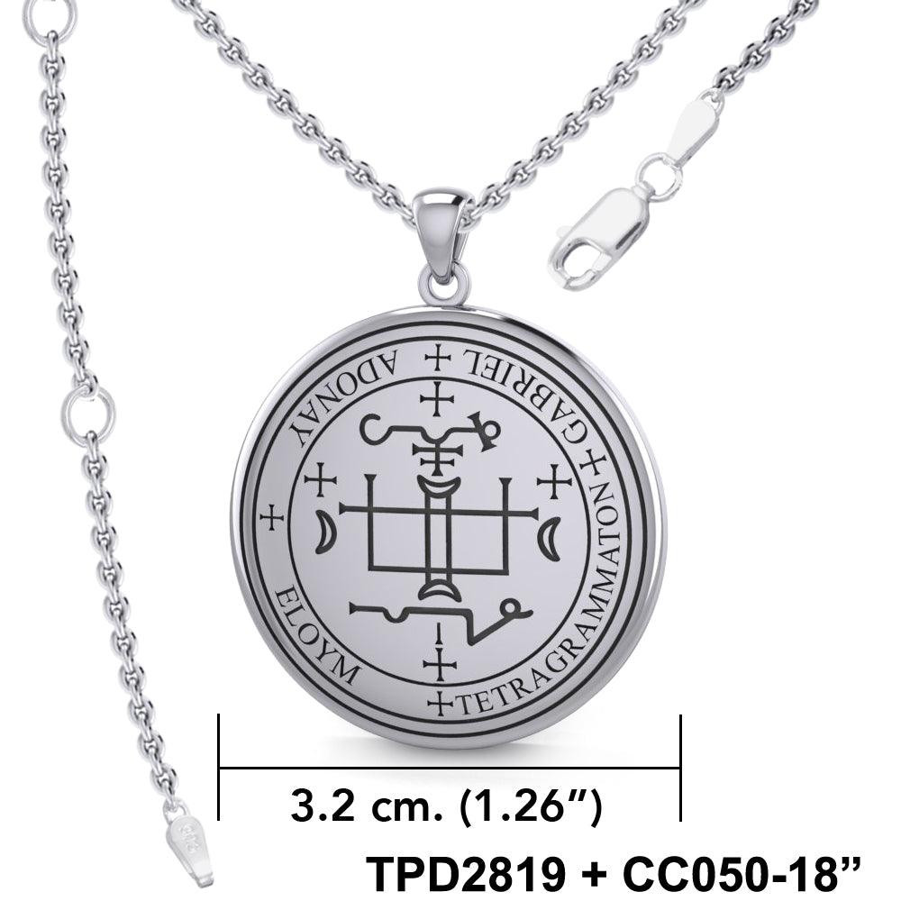 Sigil of the Archangel Gabriel Sterling Silver Pendant TPD2819