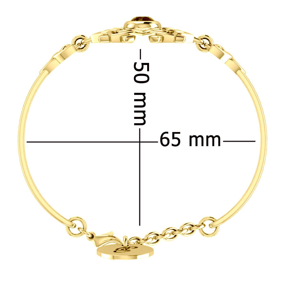 Crown Chakra with Celtic Trinity Gold plate on Silver Bracelet  VBA285