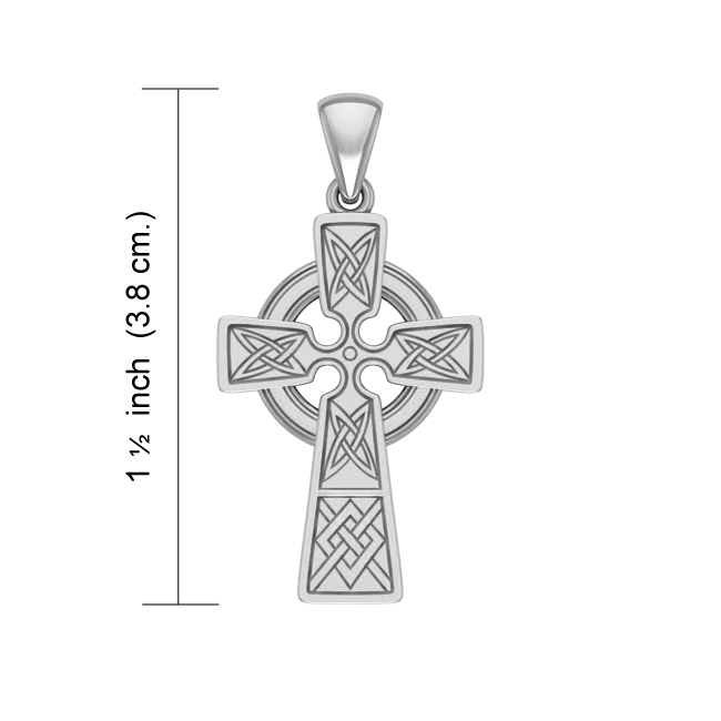 Celtic Knotwork Cross Sterling Silver Pendant VP001