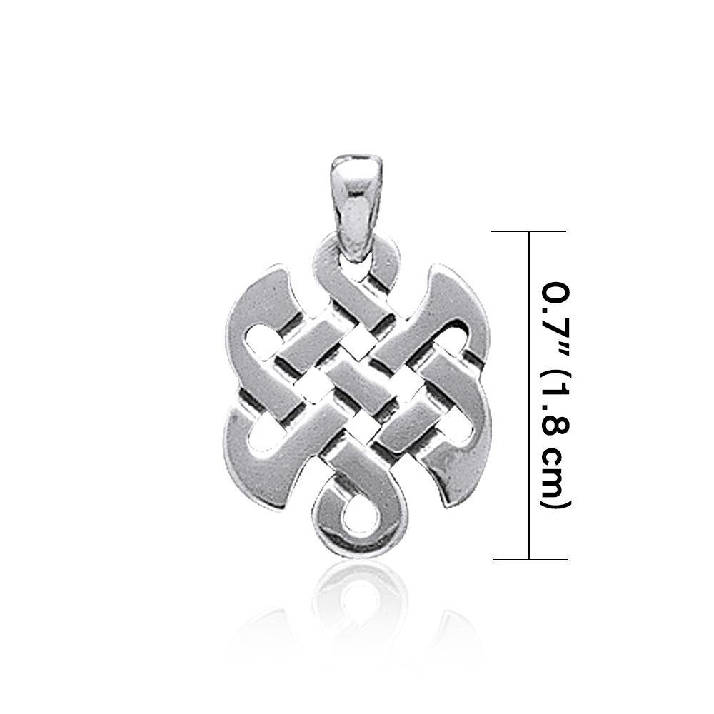 Contemporary Celtic Knotwork Silver Pendant WP014