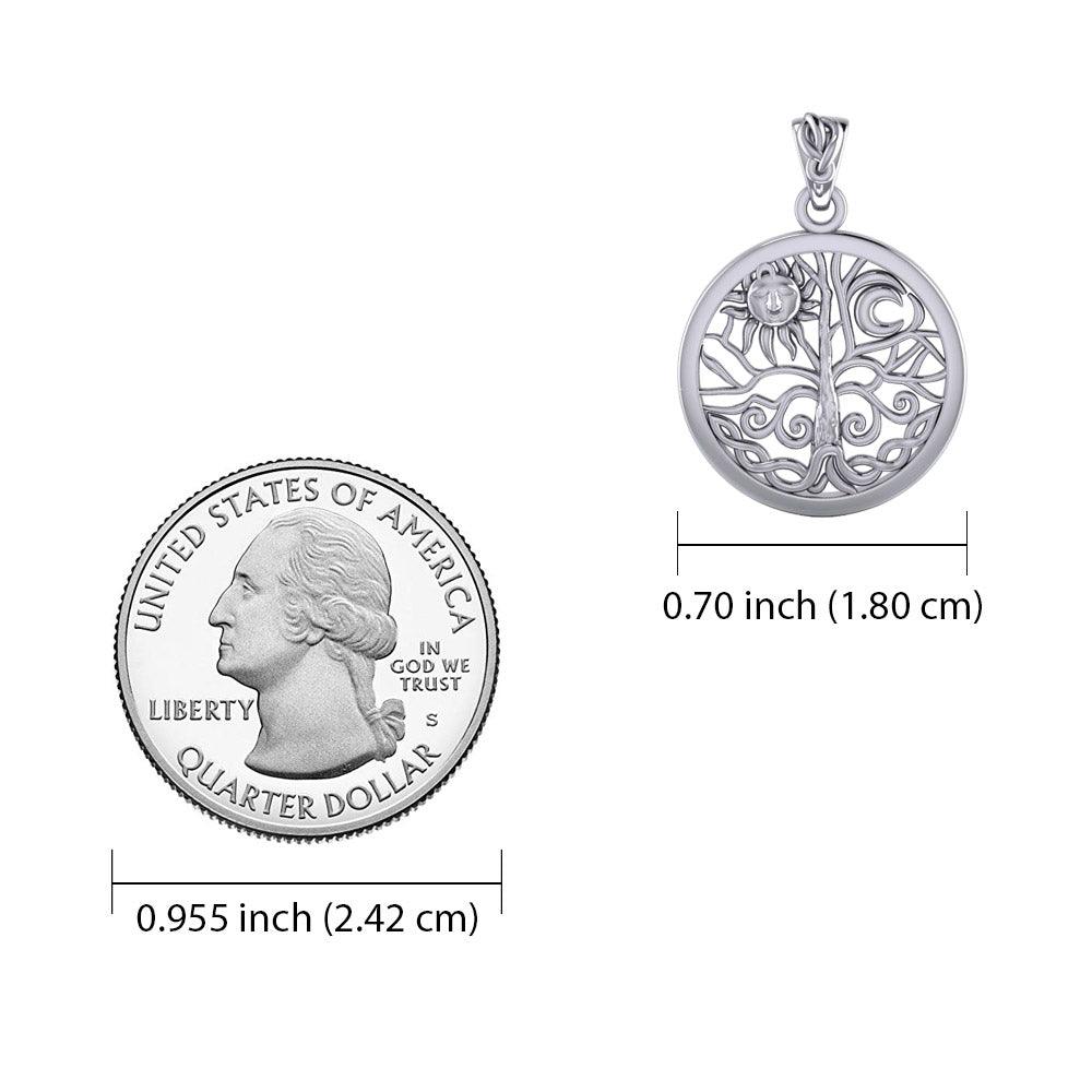 Celtic Tree of Life 14K White Gold Pendant WTP3109