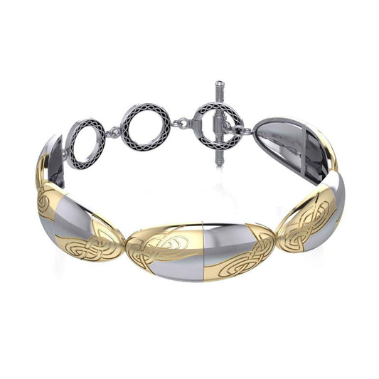 Danu Celtic Sterling Silver and Gold Bracelet MBL113