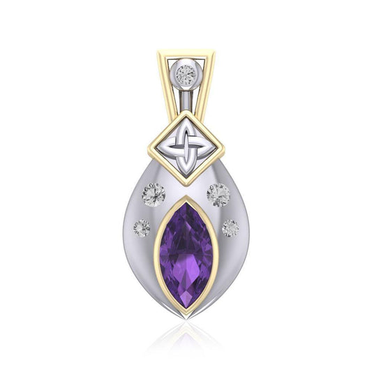 Celtic Quaternary Knot Sterling Silver Pendant MPD639