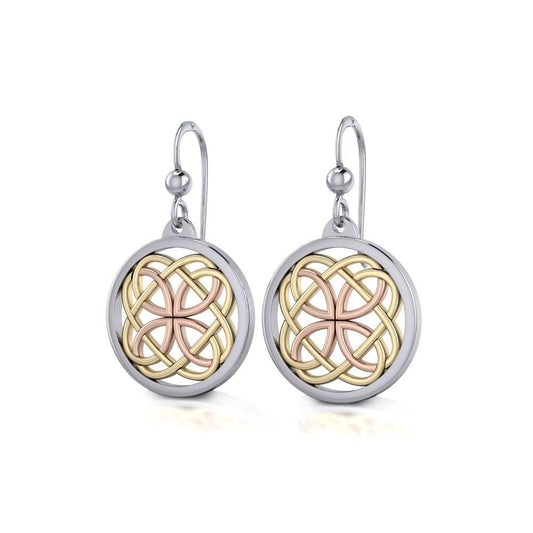 Celtic Knotwork Three Tone Earrings OTE589