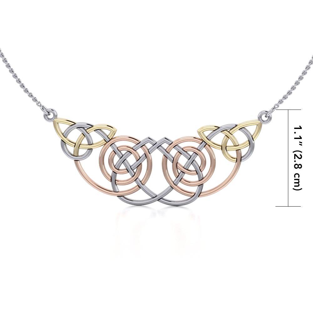 Celtic Knotwork Three Tone Necklace OTN002