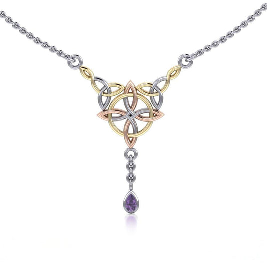 Celtic Quaternary Knot Necklace OTN273