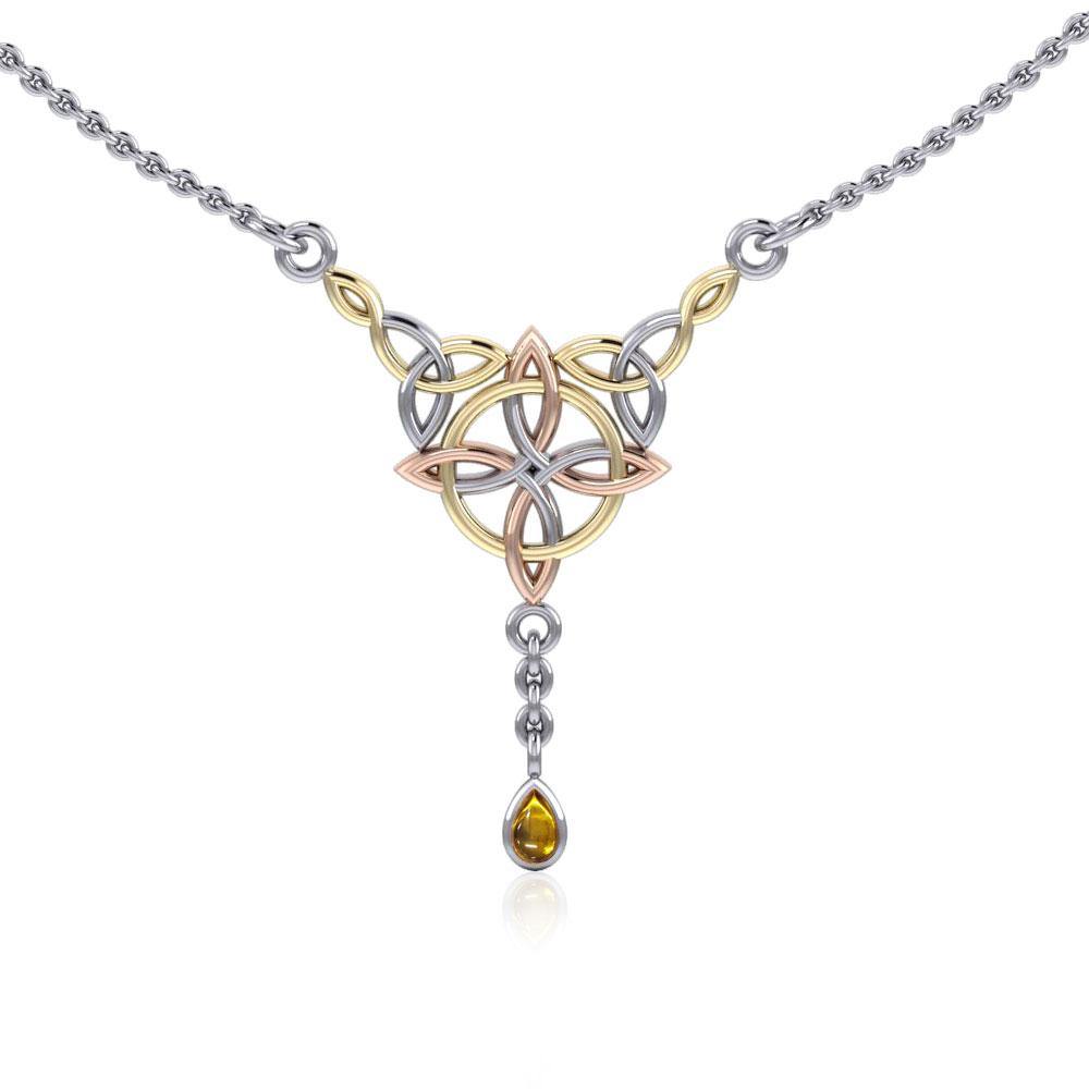 Celtic Quaternary Knot Necklace OTN273