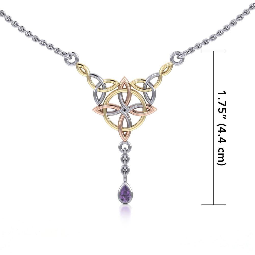Celtic Quaternary Knot Necklace OTN273