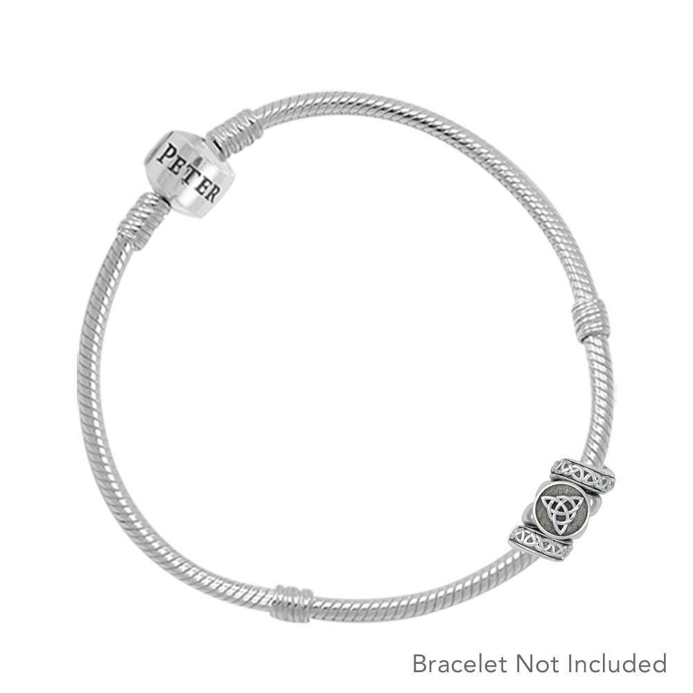Triquetra with Celtic Accented Silver Bead TBD363