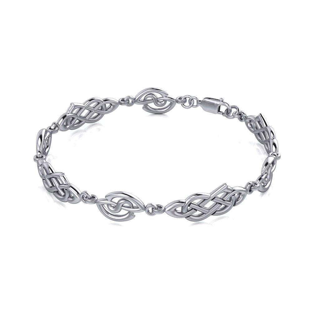 Celtic Knotwork Sterling Silver Bracelet TBG089