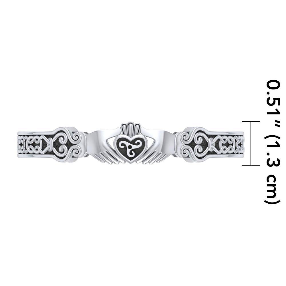 Celtic Knot Claddagh Cuff Bracelet TBG270