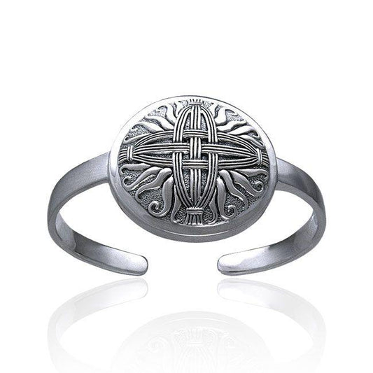 Celtic Saint Brigids Cross Cuff Bracelet TBG796