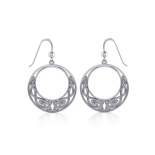 Celtic Moon Sterling Silver Earrings TE101