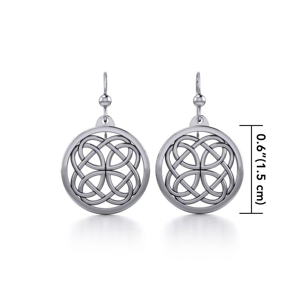 Celtic Knotwork Sterling Silver Earrings TE589