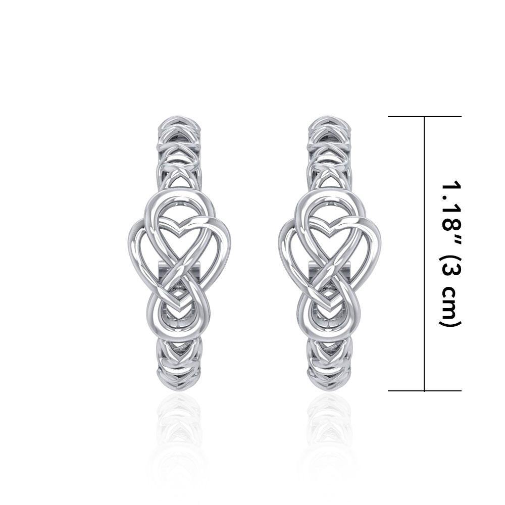Celtic  Knot Silver Hoop Post Earrings TER1680