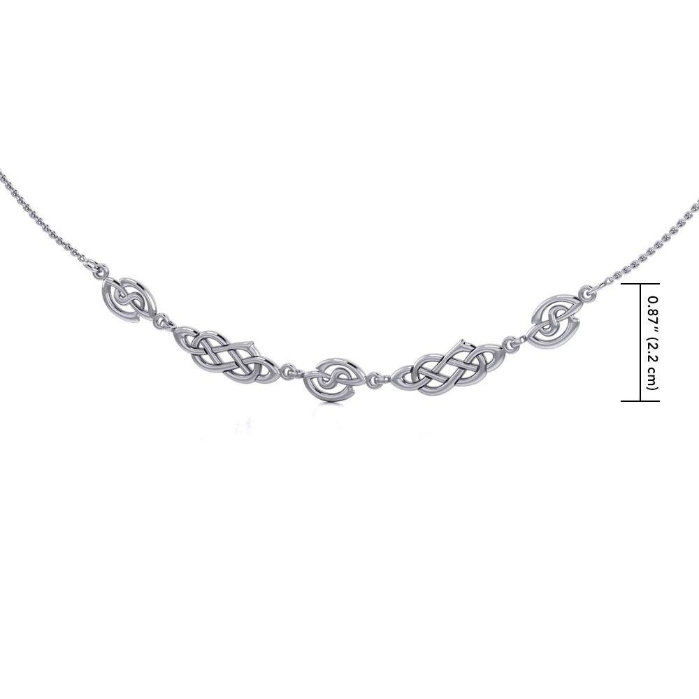 Celtic Knotwork Silver Necklace TN014