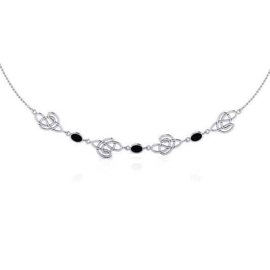 Celtic Knotwork Silver Necklace TN016