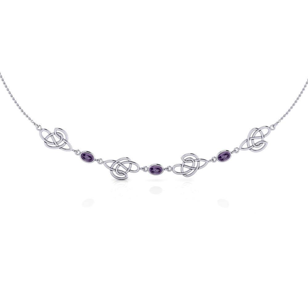 Celtic Knotwork Silver Necklace TN016