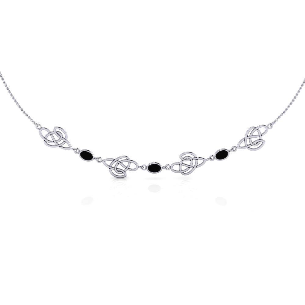 Celtic Knotwork Silver Necklace TN016