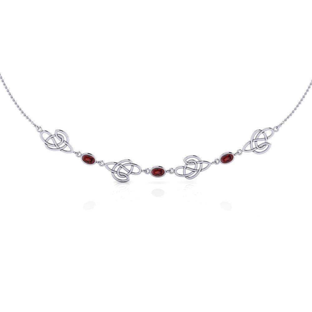Celtic Knotwork Silver Necklace TN016