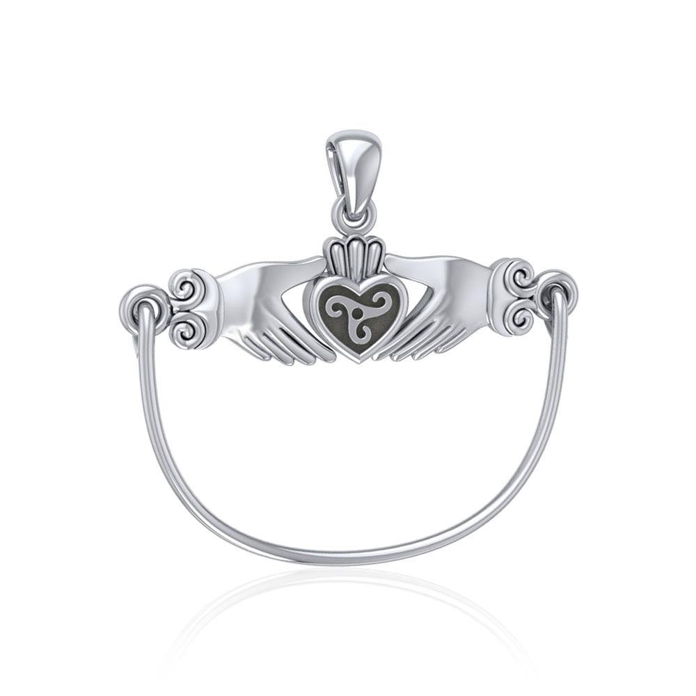 Celtic Triskele Claddagh Charm Holder Pendant TP942
