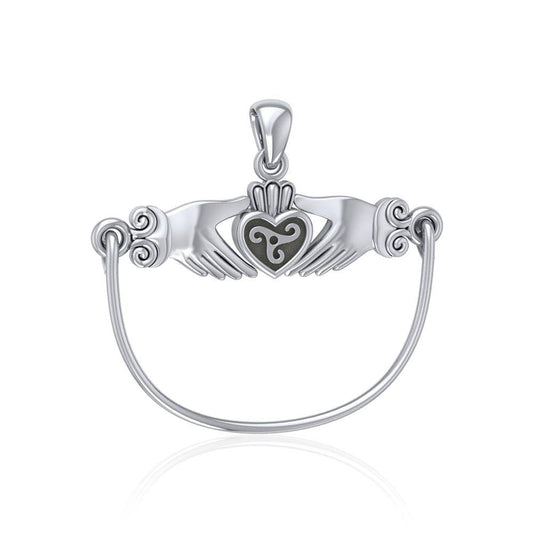 Celtic Triskele Claddagh Charm Holder Pendant TP942