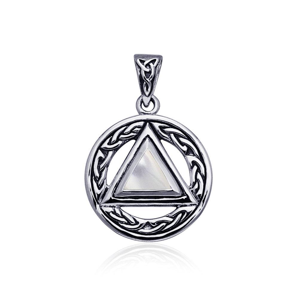 Celtic AA Symbol Silver Pendant TPD326