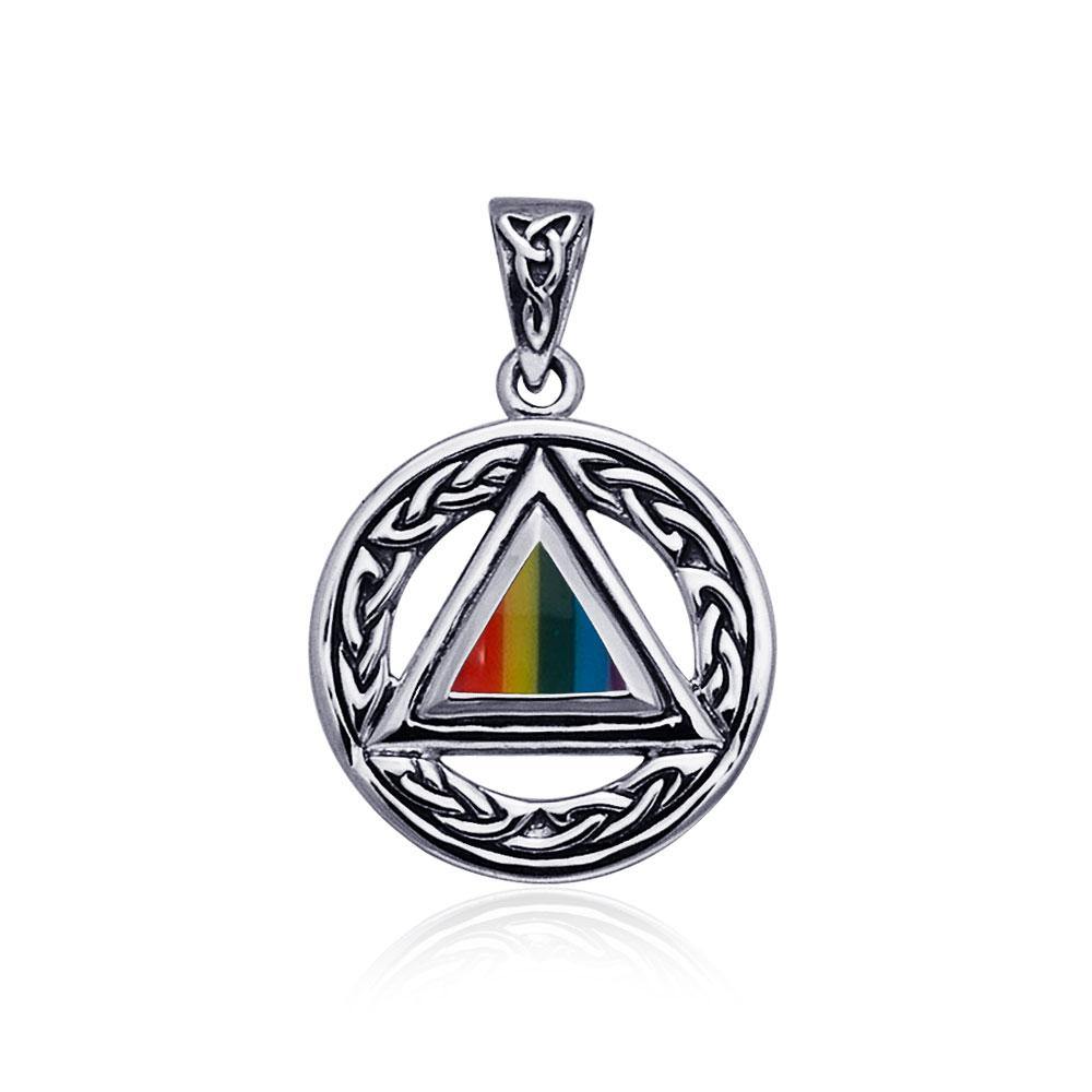 Celtic AA Symbol Silver Pendant TPD326